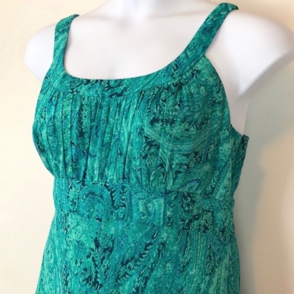 Jones Wear Dresses & Skirts - Jones Wear Maxi Dress Teal Paisley Plus EUC  | 16